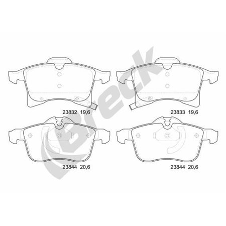 23832 00 702 10 Brake Pad Set, disc brake BRECK