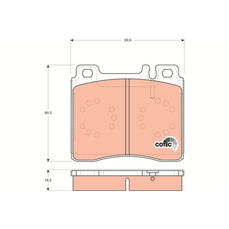 GDB113 Brake Pad Set, disc brake TRW