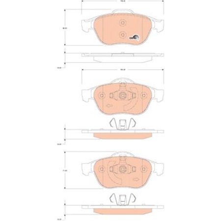 GDB1823 Brake Pad Set, disc brake TRW