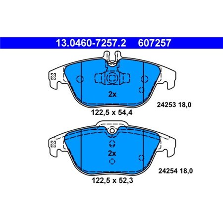 13.0460-7257.2 Bromsbeläggssats, skivbroms ATE