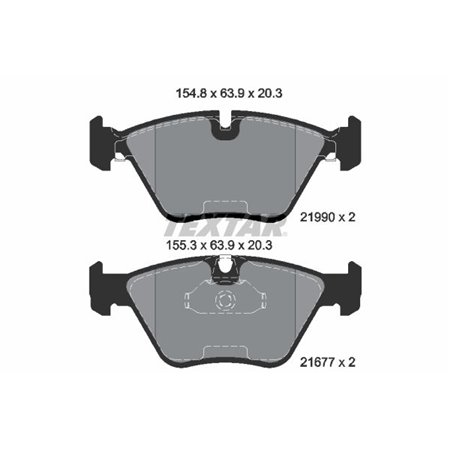 2199003 Bromsbeläggssats, skivbroms TEXTAR