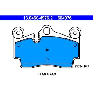 13.0460-4976.2 Brake Pad Set, disc brake ATE - Top1autovaruosad