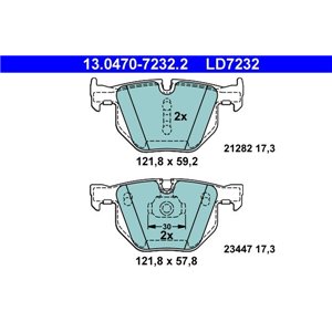 13.0470-7232.2 Brake Pad Set, disc brake ATE - Top1autovaruosad