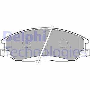 LP1743 Комплект тормозных колодок, дисковый тормоз DELPHI     