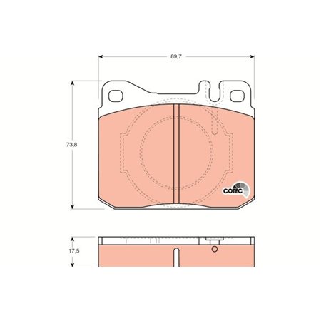 GDB264 Brake Pad Set, disc brake TRW