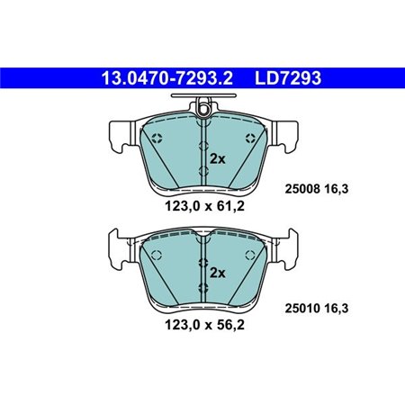 13.0470-7293.2 Brake Pad Set, disc brake ATE