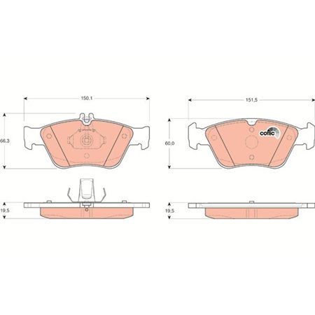 GDB1205 Brake Pad Set, disc brake TRW