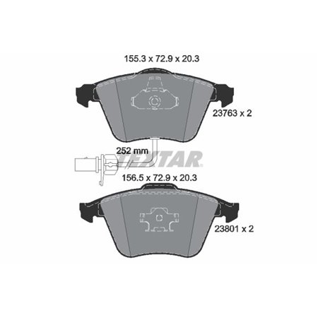 2376302 Brake Pad Set, disc brake TEXTAR