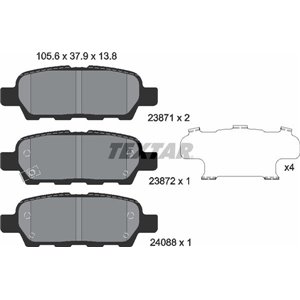 2387101 Комплект тормозных колодок, дисковый тормоз TEXTAR - Top1autovaruosad