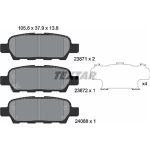 2387101 Комплект тормозных колодок, дисковый тормоз TEXTAR     