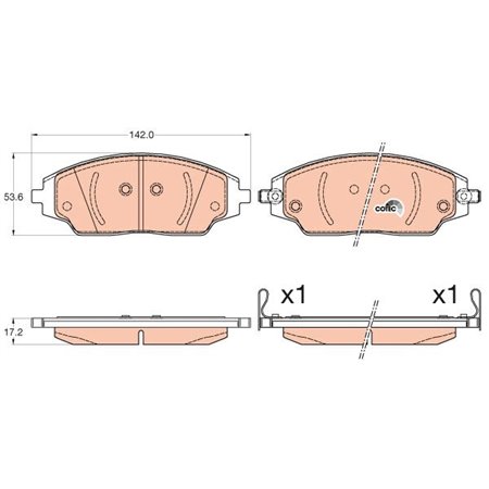 GDB3579 Brake Pad Set, disc brake TRW