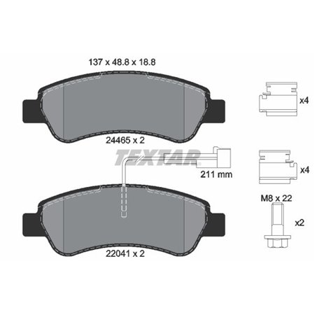 2446503 Brake Pad Set, disc brake TEXTAR