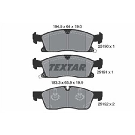 2519002 Brake Pad Set, disc brake TEXTAR