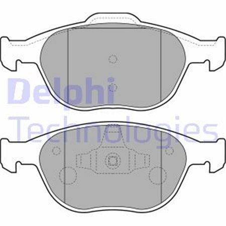 LP1724 Комплект тормозных колодок, дисковый тормоз DELPHI