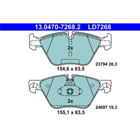 13.0470-7268.2 Brake Pad Set, disc brake ATE