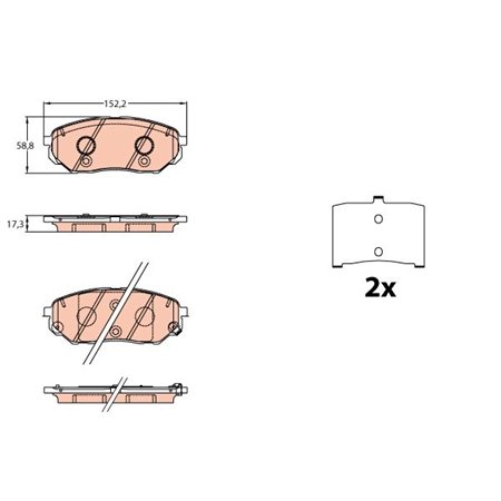 GDB3638 Brake Pad Set, disc brake TRW