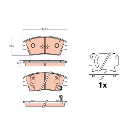 GDB2197 Brake Pad Set, disc brake TRW