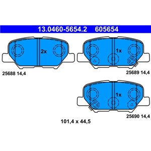 13.0460-5654.2 Brake Pad Set, disc brake ATE - Top1autovaruosad