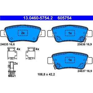 13.0460-5754.2 Brake Pad Set, disc brake ATE - Top1autovaruosad