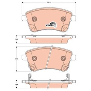 GDB3509 TRW Piduriklotside komplekt, ketaspidur     