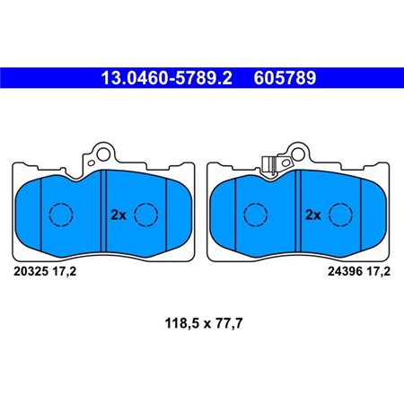 13.0460-5789.2 Brake Pad Set, disc brake ATE