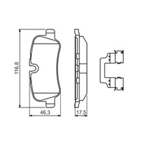 0 986 494 636 BOSCH Piduriklotside komplekt, ketaspidur     