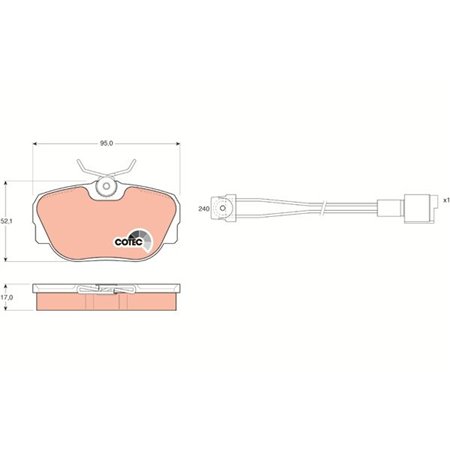 GDB820 Комплект тормозных колодок, дисковый тормоз TRW     