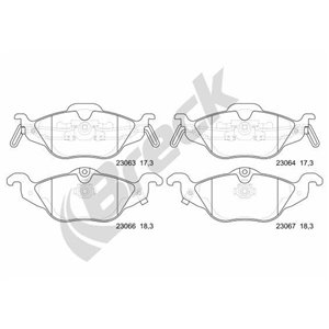 23063 00 702 10 Bromsbeläggssats, skivbroms BRECK - Top1autovaruosad