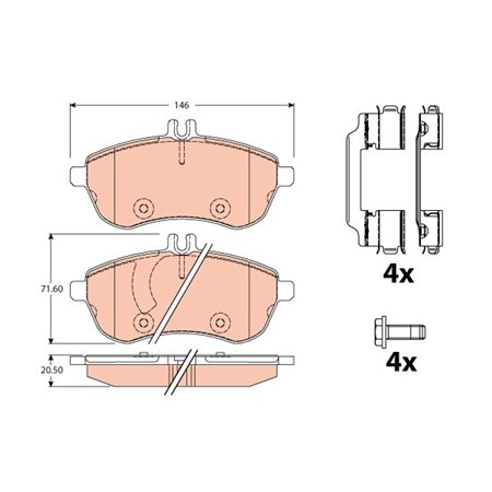 GDB2056 Brake Pad Set, disc brake TRW