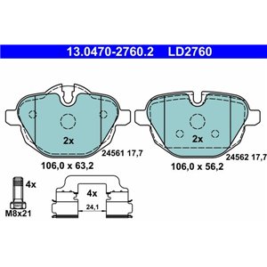 13.0470-2760.2  Brake pads set ATE 