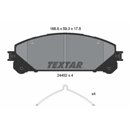 2445201 Brake Pad Set, disc brake TEXTAR