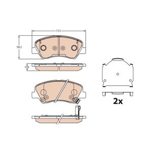 GDB3630 Комплект тормозных колодок, дисковый тормоз TRW - Top1autovaruosad
