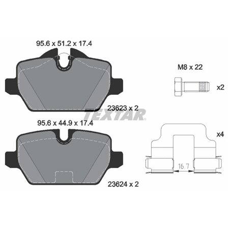 2362303 Brake Pad Set, disc brake TEXTAR