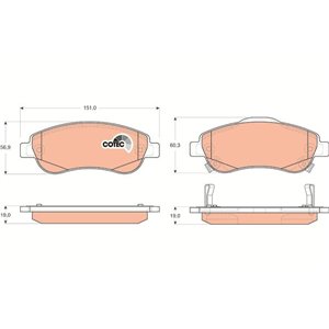 GDB3445 Brake Pad Set, disc brake TRW - Top1autovaruosad