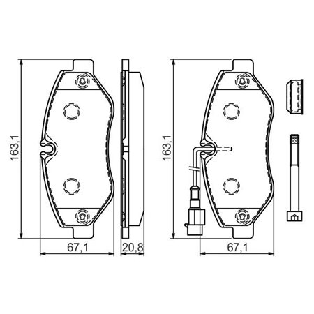 0 986 494 334 Brake Pad Set, disc brake BOSCH