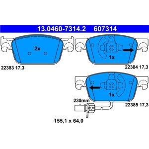 13.0460-7314.2  Brake pads set ATE 