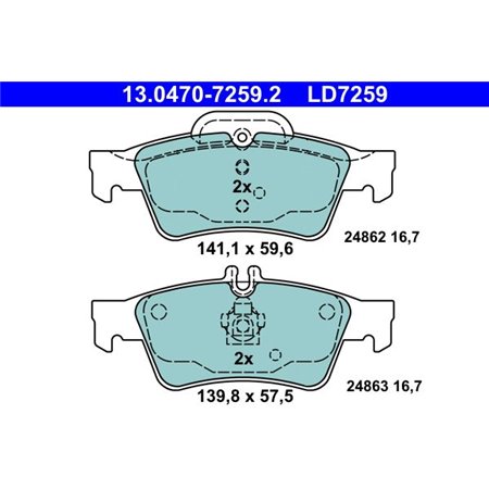 13.0470-7259.2 Brake Pad Set, disc brake ATE