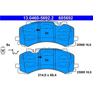 13.0460-5692.2 Bromsbeläggssats, skivbroms ATE - Top1autovaruosad