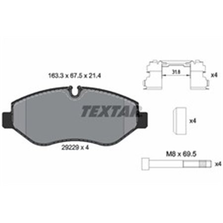 2922901 Brake Pad Set, disc brake TEXTAR