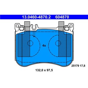 13.0460-4870.2 Jarrupalasarja, levyjarru ATE - Top1autovaruosad