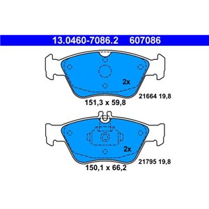 13.0460-7086.2 Jarrupalasarja, levyjarru ATE - Top1autovaruosad