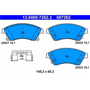 13.0460-7262.2  Brake pads set ATE 