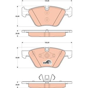 GDB1810 TRW Piduriklotside komplekt, ketaspidur     