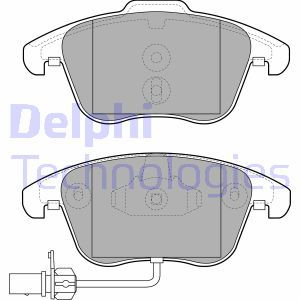 LP2107 Комплект тормозных колодок, дисковый тормоз DELPHI     