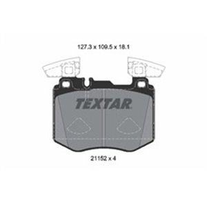 2115201 Комплект тормозных колодок, дисковый тормоз TEXTAR     