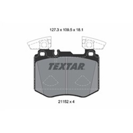 2115201 Комплект тормозных колодок, дисковый тормоз TEXTAR