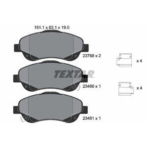 2376802 Комплект тормозных колодок, дисковый тормоз TEXTAR - Top1autovaruosad