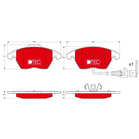 GDB1550DTE Brake Pad Set, disc brake TRW