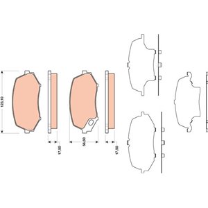 GDB3486 Brake Pad Set, disc brake TRW - Top1autovaruosad