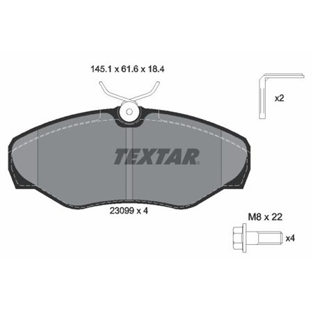 2309902 Brake Pad Set, disc brake TEXTAR